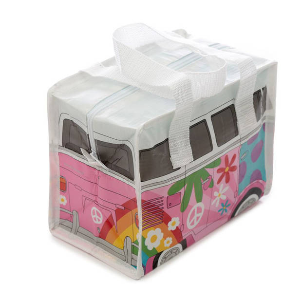 Lunchtas - Volkswagen - roze - 4 liter - 16 x 21 x 12 cm - lunchtrommel - picknick/strand - Koeltas