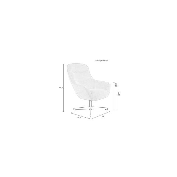 Housecraft Yuki Fauteuil Draaibaar Off White