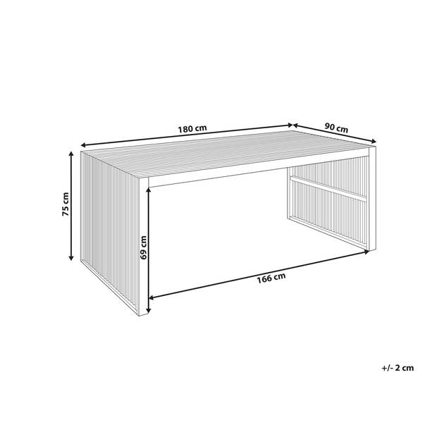 Beliani SULZANO - Eettafel-Lichte houtkleur-Acaciahout