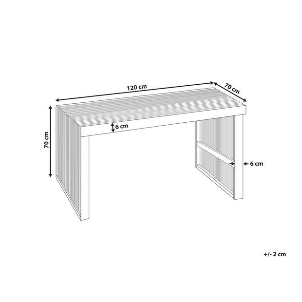 Beliani BELLANO - Tuintafel-Lichte houtkleur-Acaciahout