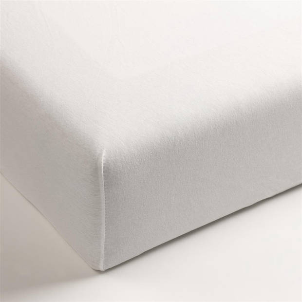 Ambiante Hoeslaken Topdek Jersey White 160x200 - 100% Katoen