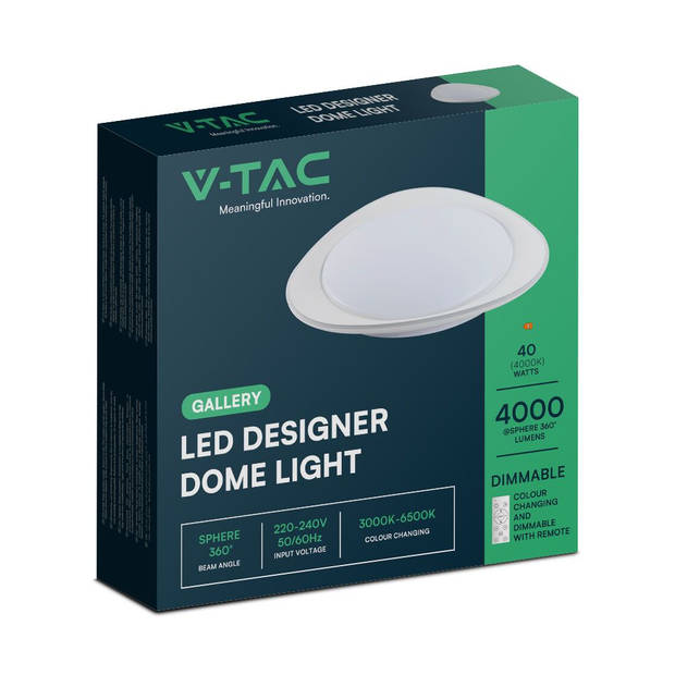 V-TAC VT-8567 Designer plafondlampen - Kleurwisselende afstandsbediening - IP20 - 40 Watt - 4000 Lumen - 3IN1