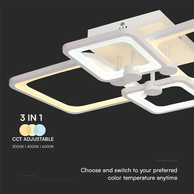 V-TAC VT-7718 Designer plafondlampen - Designlampen - IP20 - Wit - 70 Watt - 6000 Lumen - 3IN1