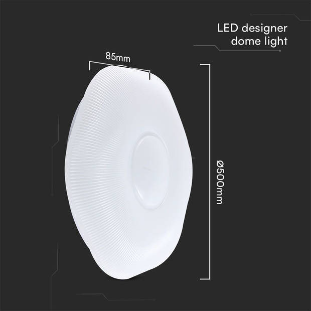 V-TAC VT-8562 Design plafondlampen - Kleurwisselende afstandsbediening - IP20 - 60 Watt - 6000 Lumen - 3IN1 -