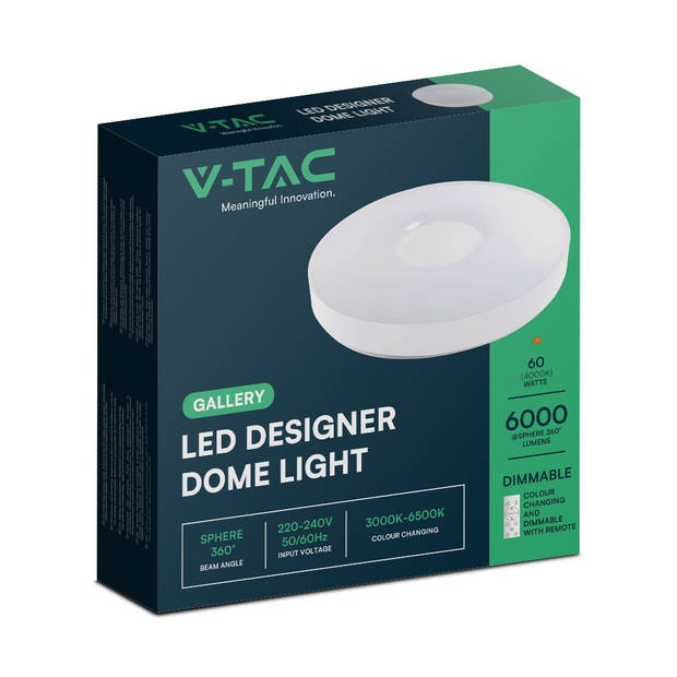 V-TAC VT-8566 Designer plafondlampen - Kleurwisselende afstandsbediening - IP20 - 60 watt - 6000 lumen - 3IN1