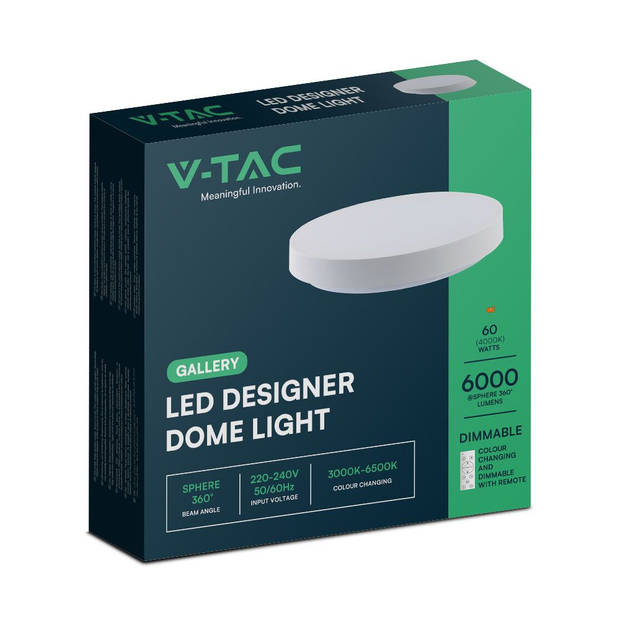 V-TAC VT-8564 Designer plafondlampen - Kleurwisselende afstandsbediening - IP20 - 60 watt - 6000 lumen - 3IN1
