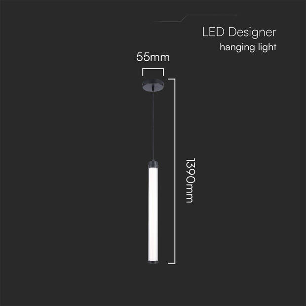 V-TAC VT-7991 Designer plafondlampen - Designer hanglampen - IP20 - Zwart+Wit - 5 Watt - 600 Lumen - 3000K