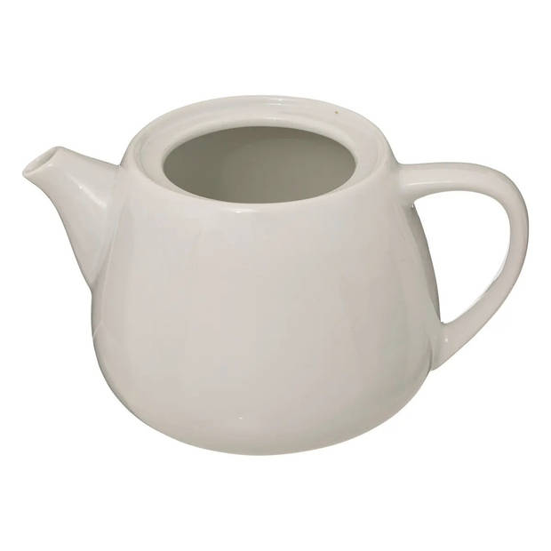 Secret de Gourmet Theepot Cameron - 1000 ml - keramiek - wit - deksel/handvat - Theepotten