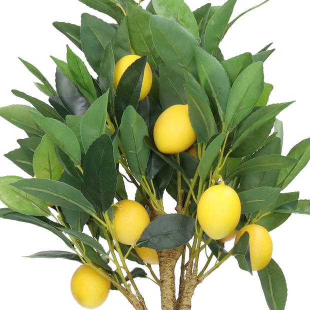 Bellatio design Kunst citrus boom in pot - citroen - 70 cm - kunstplant - voor binnen - Kunstplanten