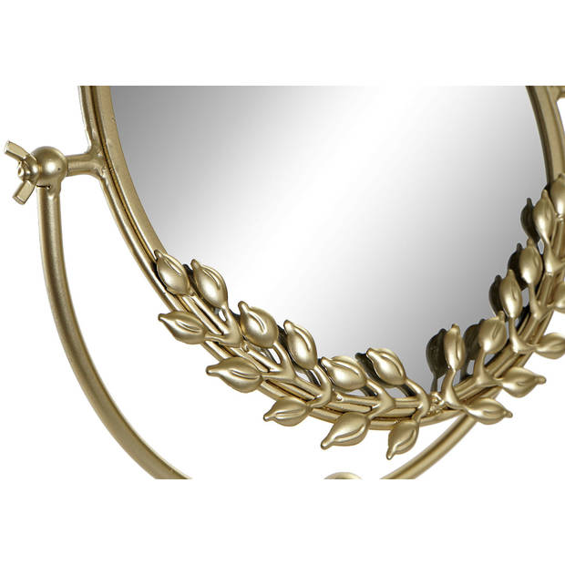 Items Make-up spiegel model Rome - 1-zijdig - op stevige voet - metallic goud - 33 x 35 cm - Make-up spiegeltjes