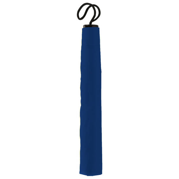 Paraplu - donker blauw - polyester - D93 cm - opvouwbaar - kleine paraplu - regenbescherming - Paraplu's