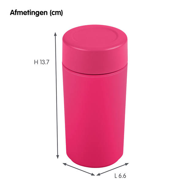 Sigma home broodtrommel klein + 2x drinkbeker - roze