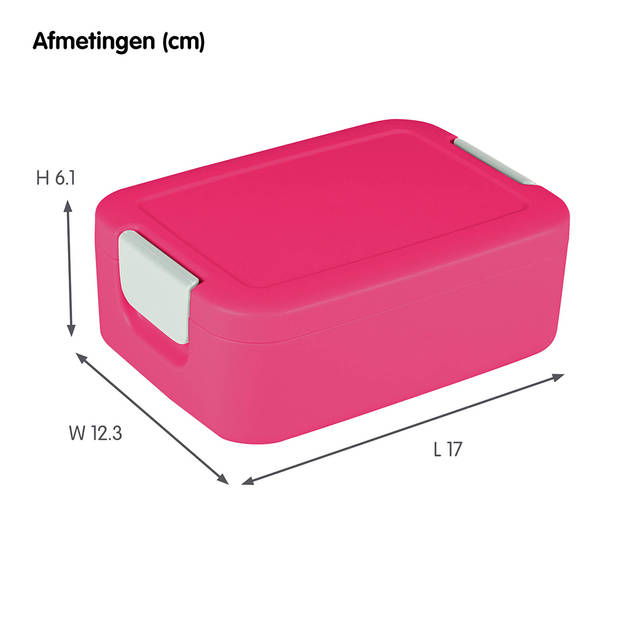 Sigma home broodtrommel klein + 2x drinkbeker - roze