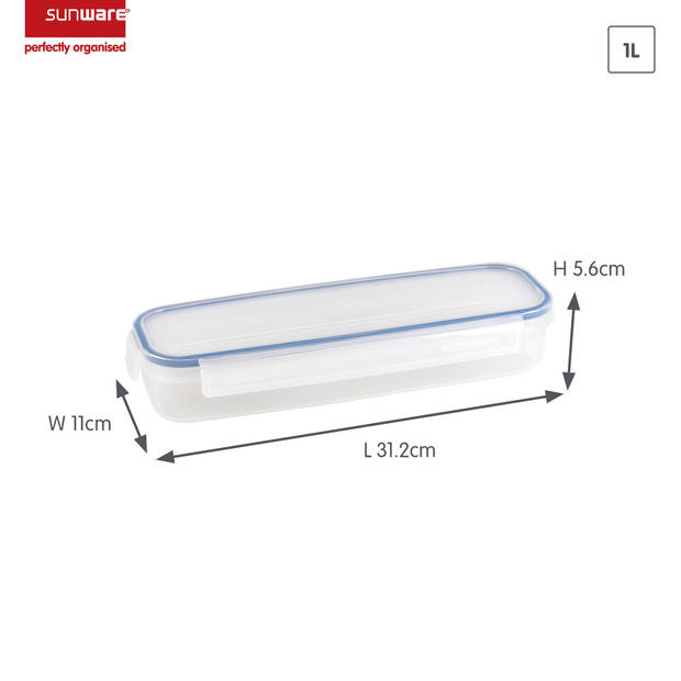 Basic vershouddoos 1L - Set van 6 - Transparant