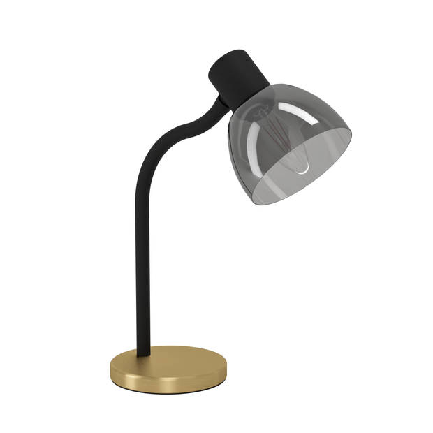 EGLO Macere Tafellamp - Bureaulamp - E14 - 34 cm - Zwart/Goud