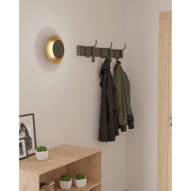 EGLO Tocina Wandlamp - Plafondlamp - LED - Ø 24 cm - Zwart/Goud