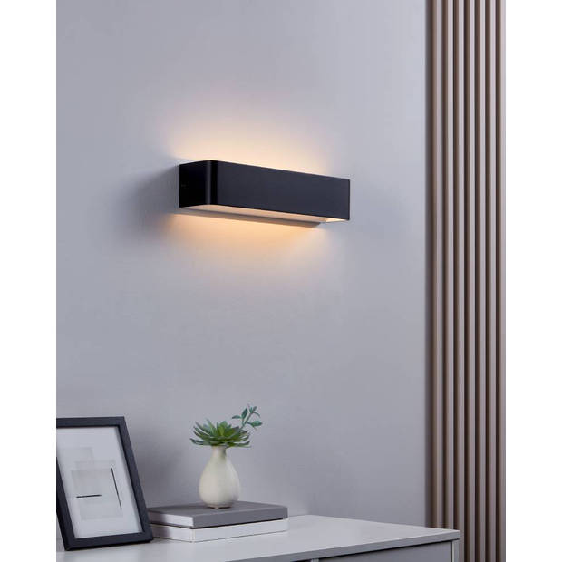 EGLO Sania 4 Wandlamp - LED - 36,5 cm - Zwart/Wit