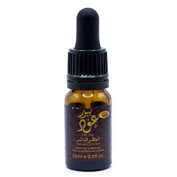 Pure Oud - Geurolie - Parfumolie voor aroma diffuser, Luchtbevochtiger of aromabrander - Olie Diffuser - 10 ml