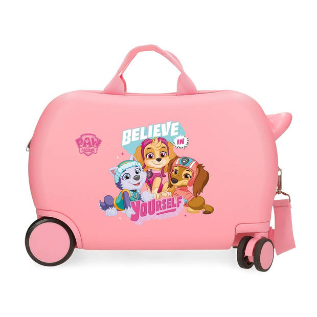 Paw Patrol meisjes Rite On kinderkoffer ABS twister roze