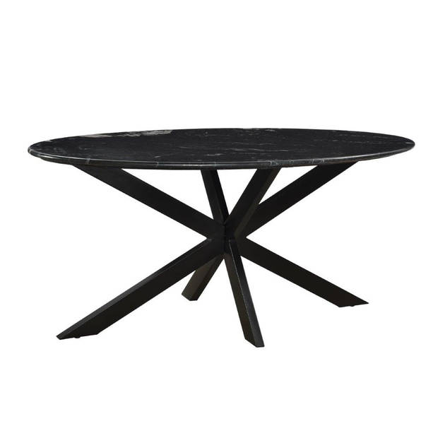 Livingfurn - Eetkamertafel - Rond - Riverwood - 180 cm - Zwart