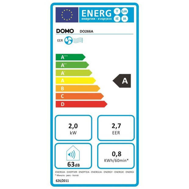 Mobiele airco - DOMO - DO266A - 960 W