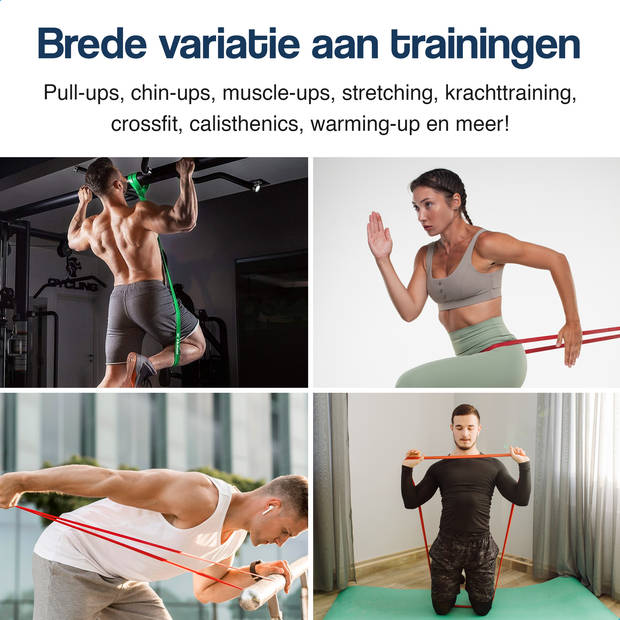 Hulser Resistance band 2 tot 7 kg - 104 / 208 cm - Weerstandsband pull up - Fitness weerstandband - Elastiek - Geel