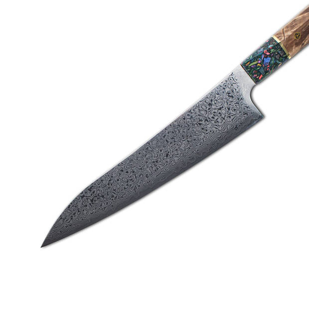 Shinrai Japan Onyx Epoxy Jewels Damascus Koksmes 23 cm - Special Edition