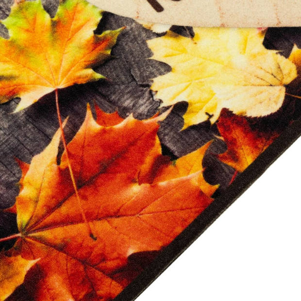 vidaXL Keukenmat wasbaar herfstprint 60x300 cm fluweel
