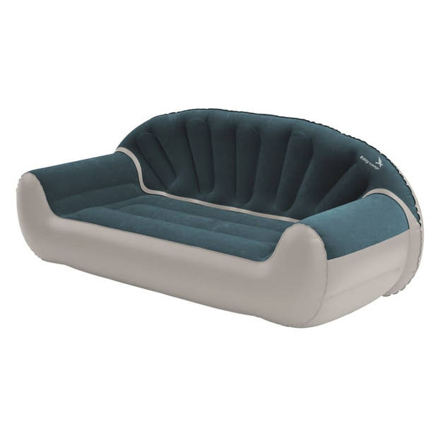 Easy Camp Opblaasbank Comfy 3-persoons staalgrijs en blauw