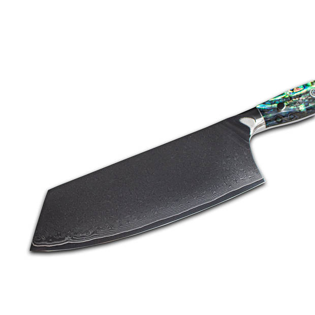 Shinrai Japan - Parelmoer Jewels Damascus Nakiri mes 20 cm