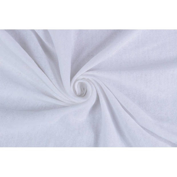 DoubleDry Hoeslaken Jersey Stretch - 100% katoen - 90x200 - wit