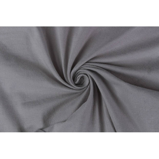 DoubleDry Hoeslaken Jersey Stretch - 100% katoen - 180x200 - grijs