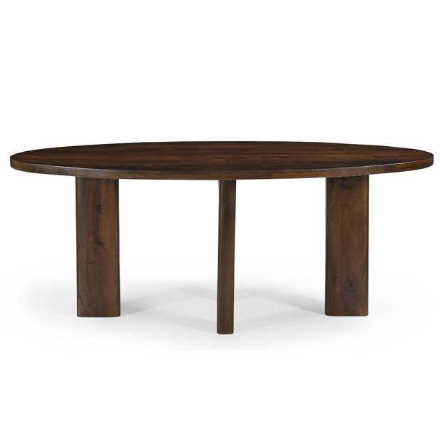 Giga Meubel - Eettafel Ovaal 240cm - Donkerbruin Mangohout - Sydney