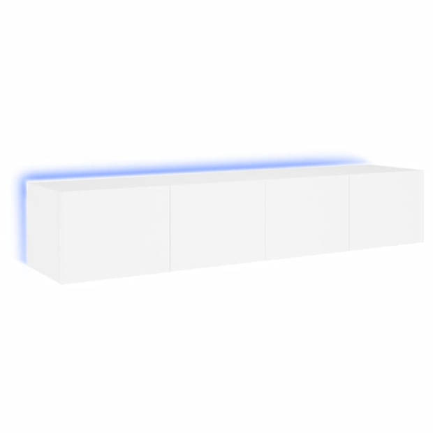 vidaXL Tv-wandmeubels met LED-verlichting 2 st 80x35x31 cm wit