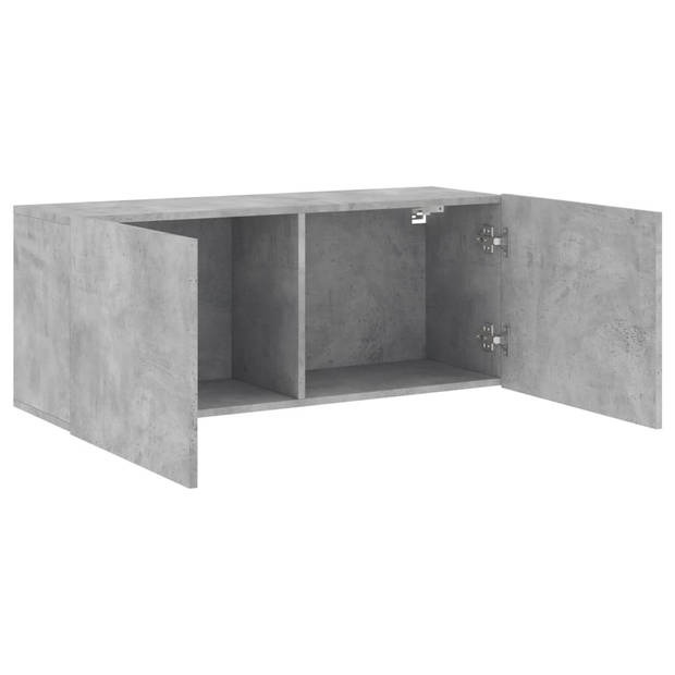 vidaXL Tv-meubel wandgemonteerd 100x30x41 cm betongrijs