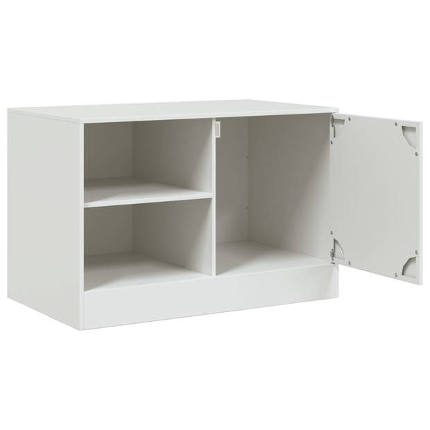 vidaXL Tv-meubel 67x39x44 cm staal wit