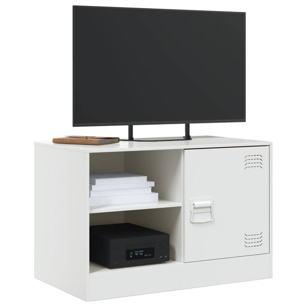 vidaXL Tv-meubel 67x39x44 cm staal wit