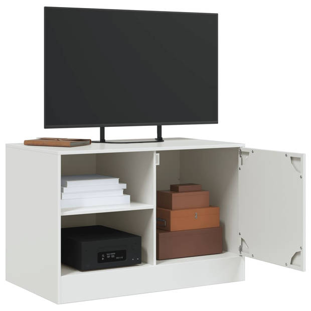 vidaXL Tv-meubel 67x39x44 cm staal wit