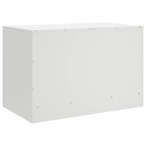 vidaXL Tv-meubel 67x39x44 cm staal wit