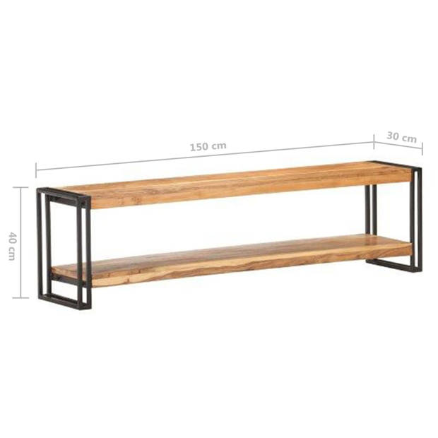 vidaXL Tv-meubel 150x30x40 cm massief acaciahout