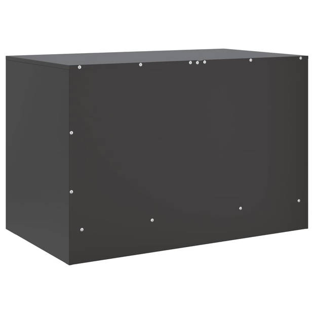 vidaXL Tv-meubel 67x39x44 cm staal zwart