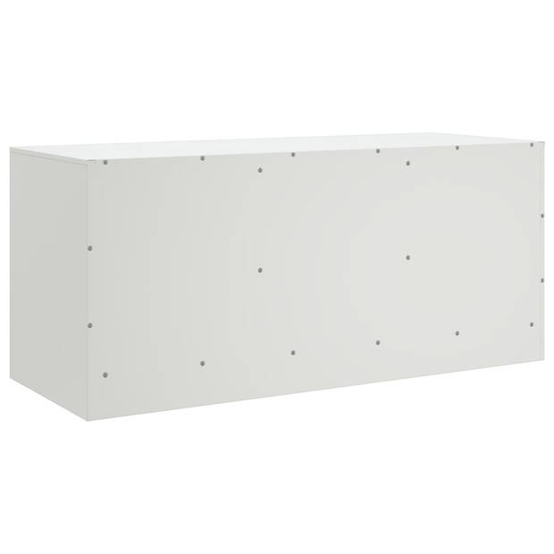 vidaXL Tv-meubel 99x39x44 cm staal wit