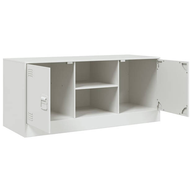 vidaXL Tv-meubel 99x39x44 cm staal wit