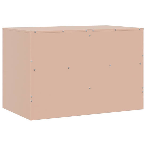 vidaXL Tv-meubel 67x39x44 cm staal roze