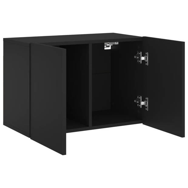 vidaXL Tv-meubel wandgemonteerd 60x30x41 cm zwart