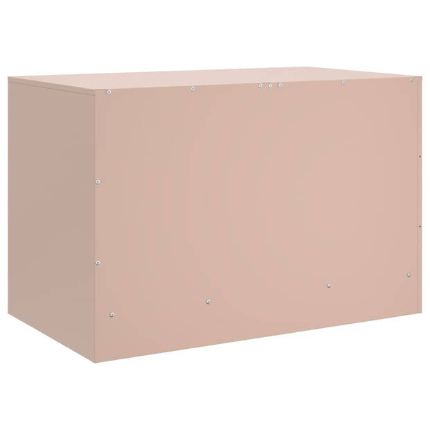 vidaXL Tv-meubel 67x39x44 cm staal roze