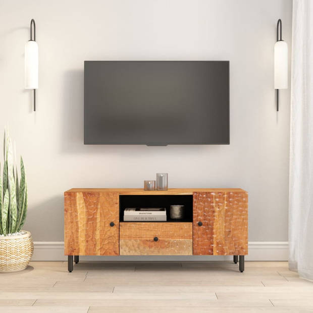 vidaXL Tv-meubel 105x33x46 cm massief acaciahout