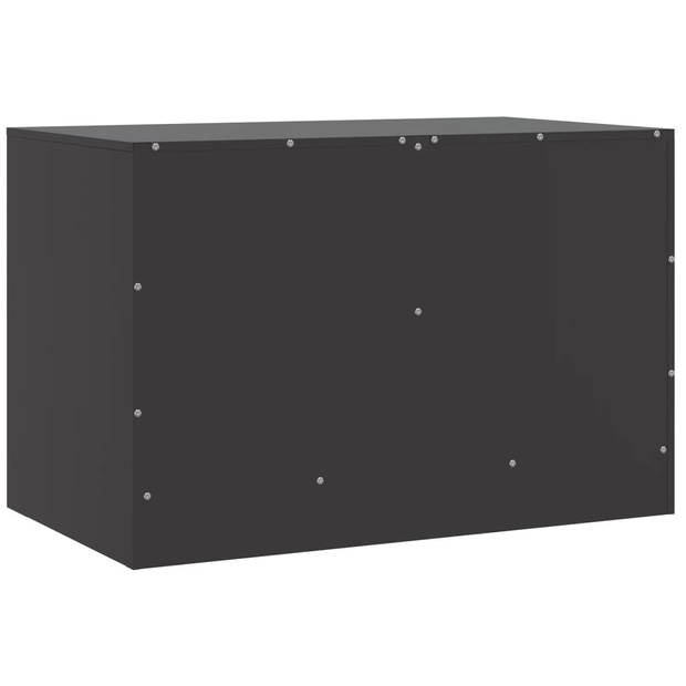 vidaXL Tv-meubel 67x39x44 cm staal zwart