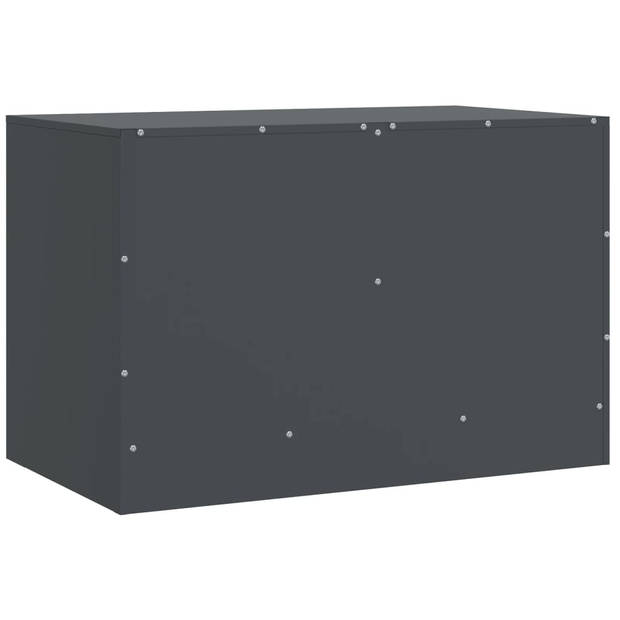 vidaXL Tv-meubelen 2 st 67x39x44 cm staal antracietkleurig