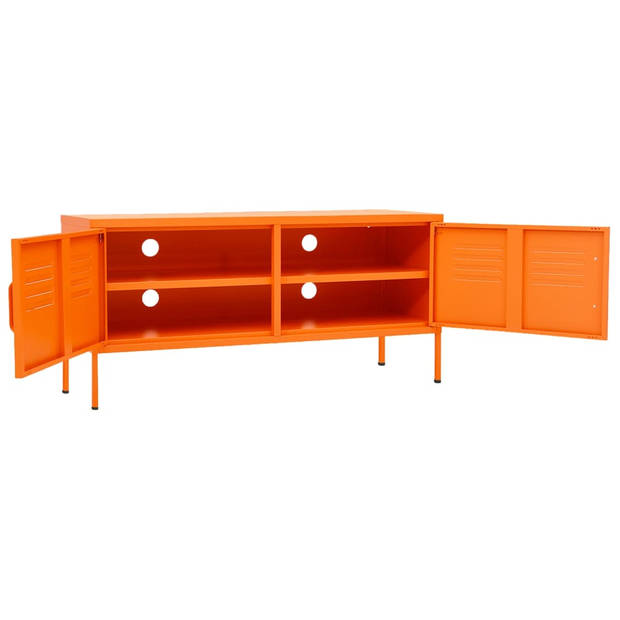 vidaXL Tv-meubel 105x35x50 cm staal oranje